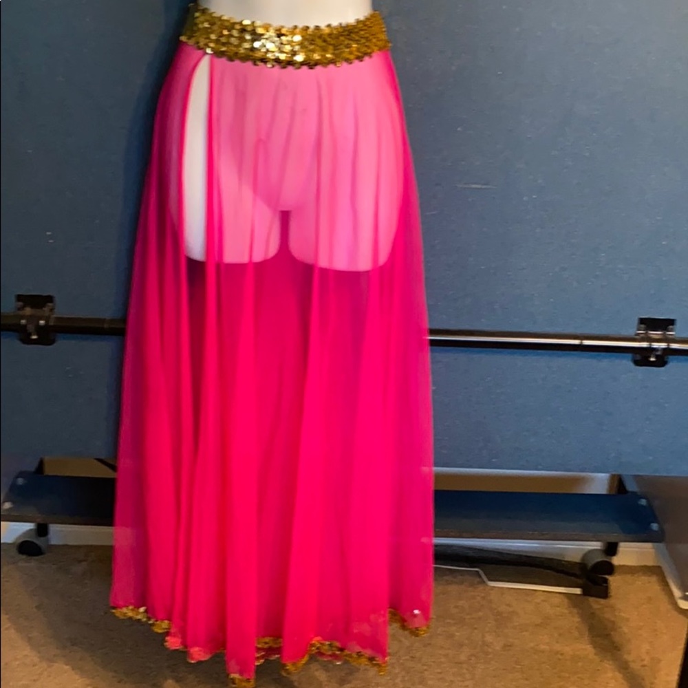 Halloween sheer belly dance Jeannie OSFM skirt
